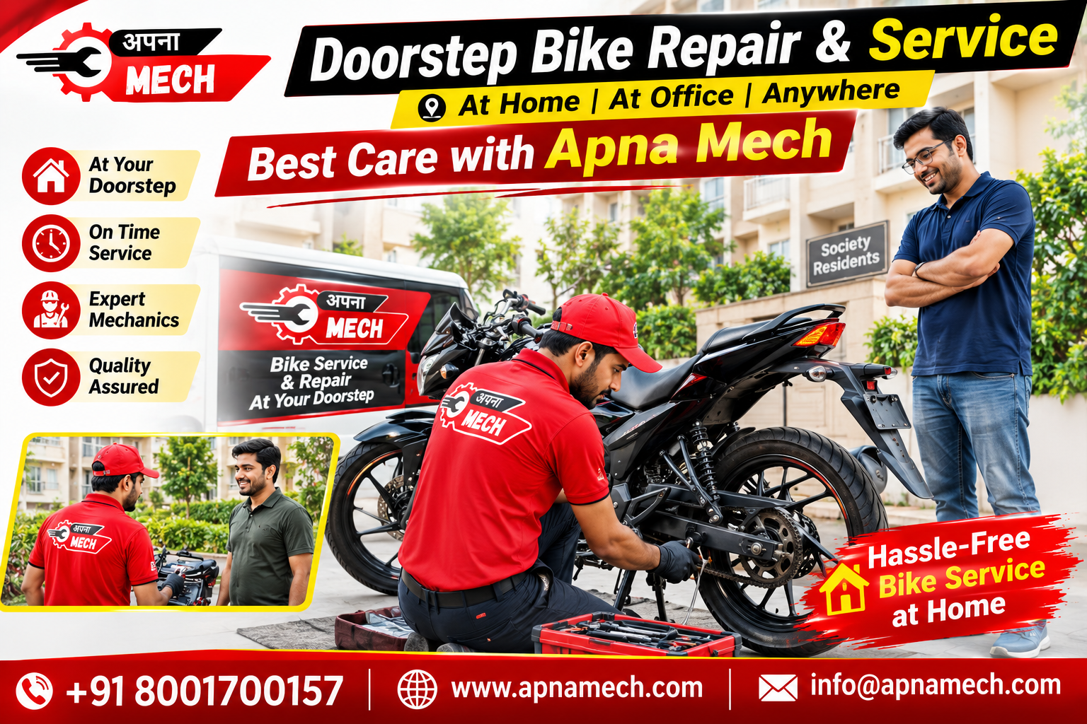 Bike Service at Home in Gurgaon - Apna Mech